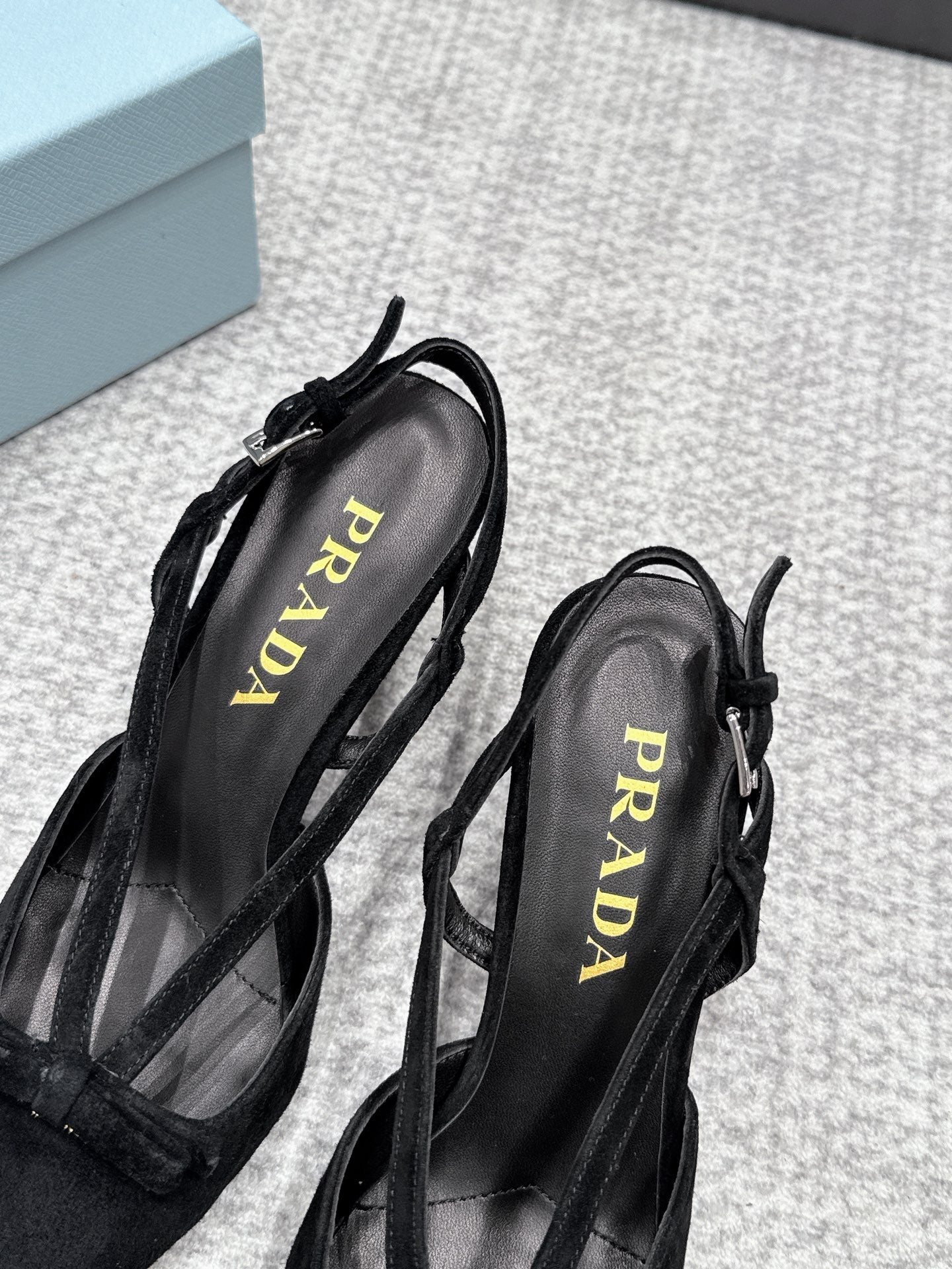 Prada 2026 Slingback 75mm Suede Lambskin 855699