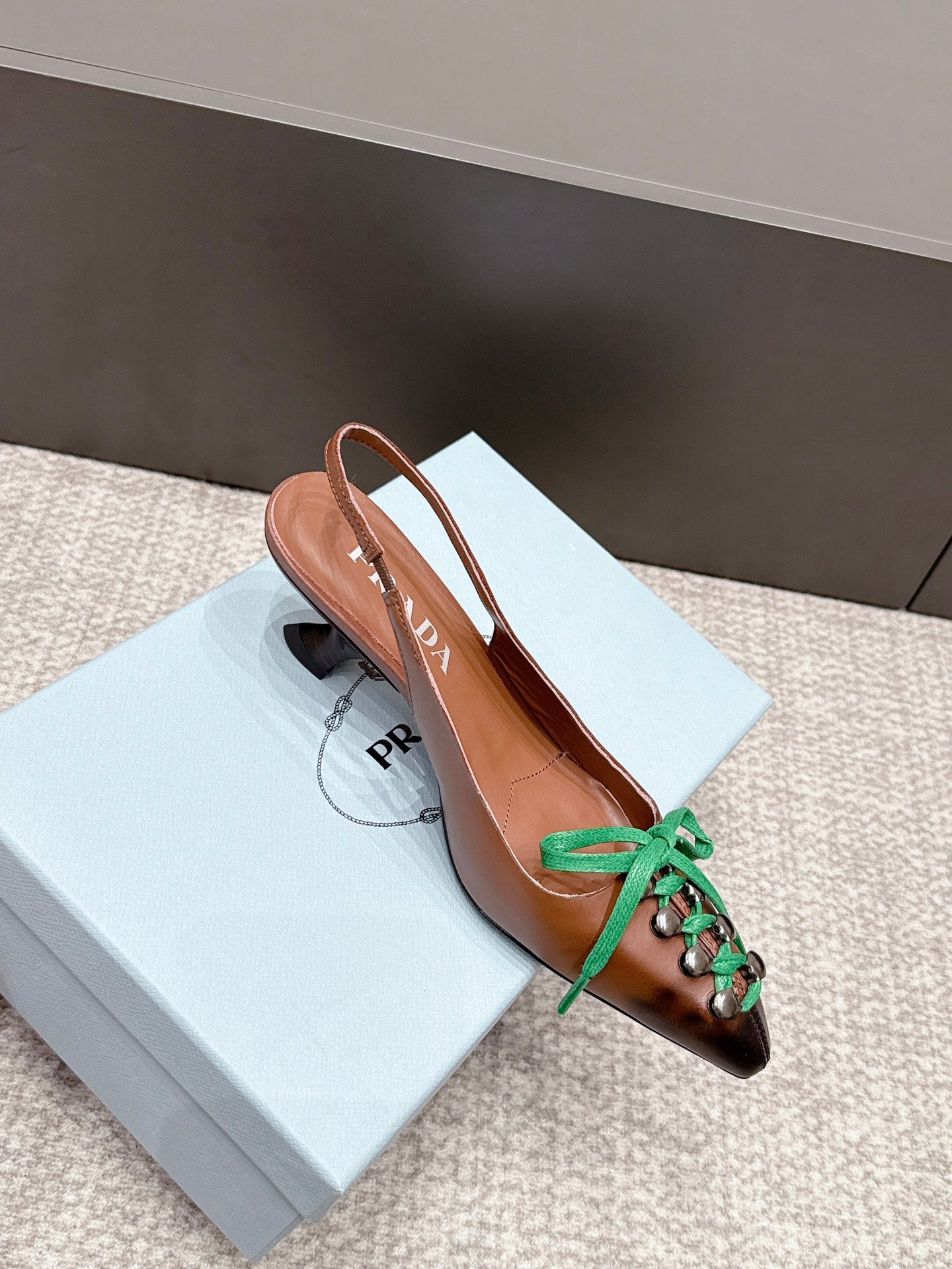 Prada 2026 Slingback 55mm Cowhide 855733