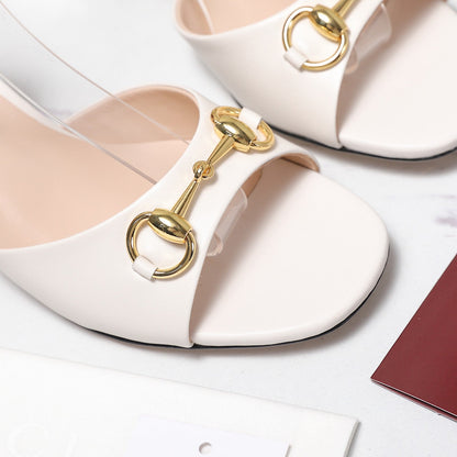 GG 26ss Sandals 55 White Beige Sheepskin 601094