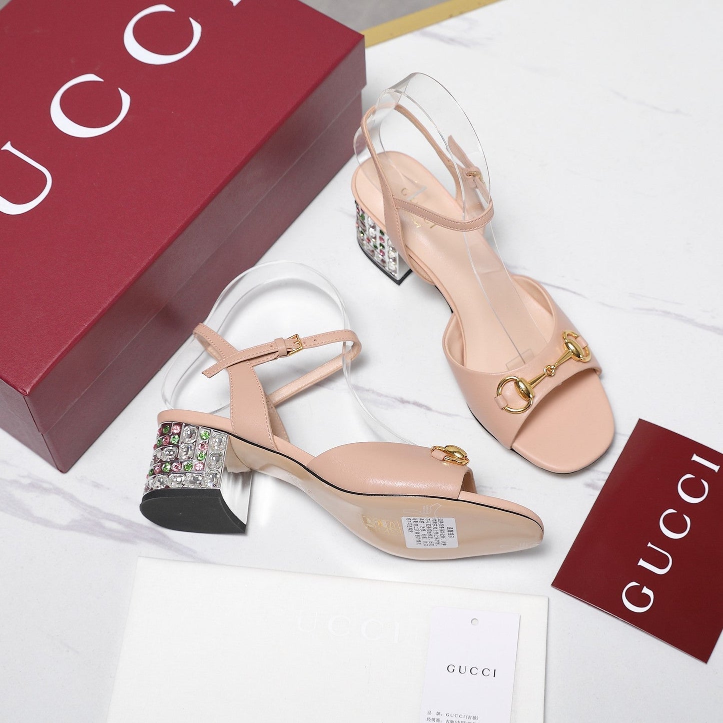 GG 26ss Sandals 55 Light Pink Beige Sheepskin 601096