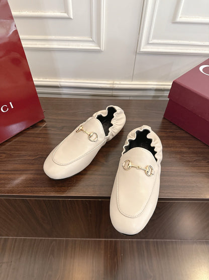 GG 26SS Loafers White Calfskin 645951
