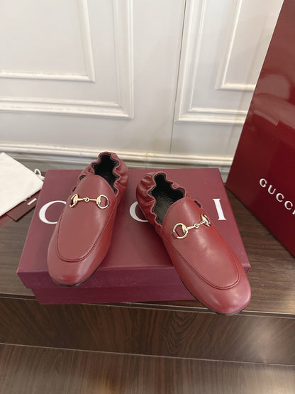 GG 26SS Loafers Burgundy Calfskin 645952