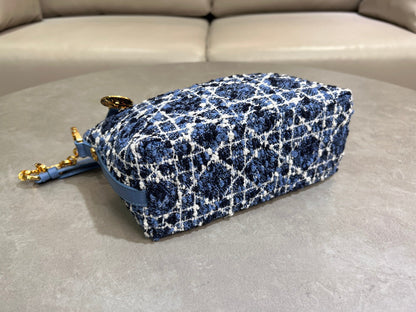 Dior 2026 Star Hobo Bag With Chain 28.5cm Tweed Leather