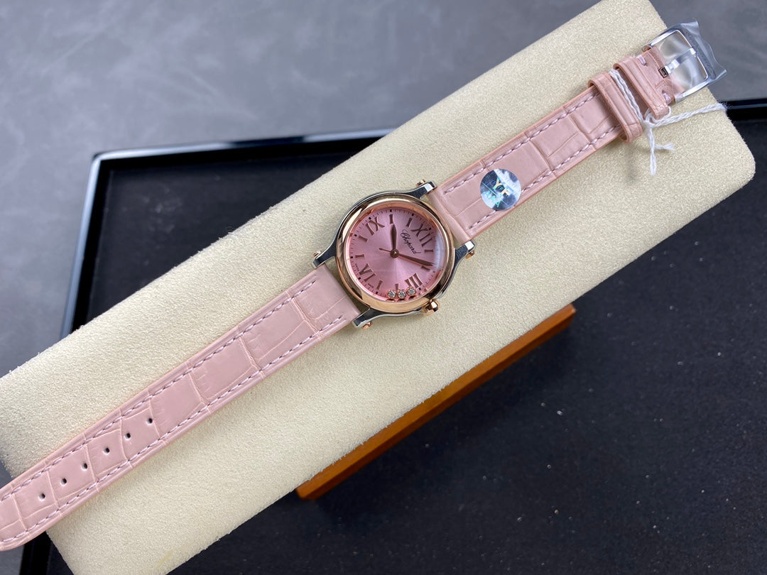 Happy Diamonds 30mm Pink Dial