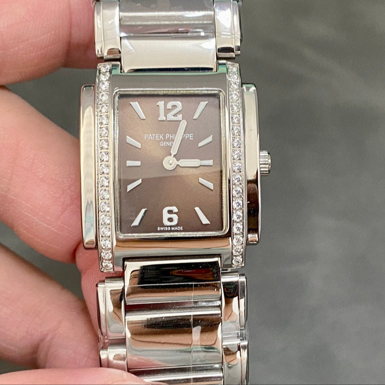 PATEK Twenty-Four 25mm Silver Brown Dial