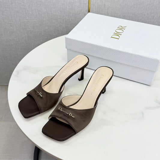 CD 26 High Heel Mule 75 Dark Brown Suede 620358