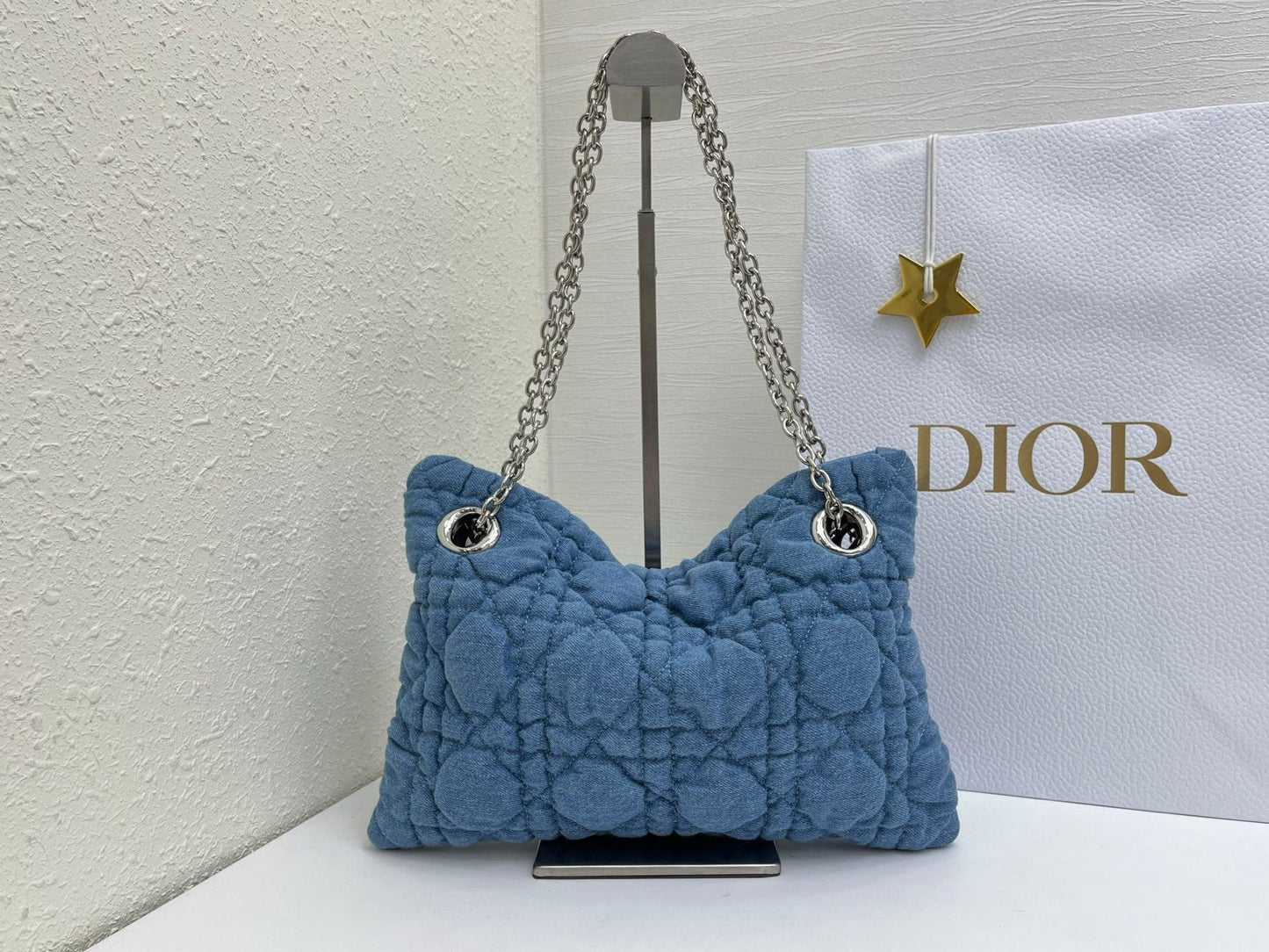 Dior 2026 Milly-La-Foret Bag 33cm Denim and Lambskin 158107
