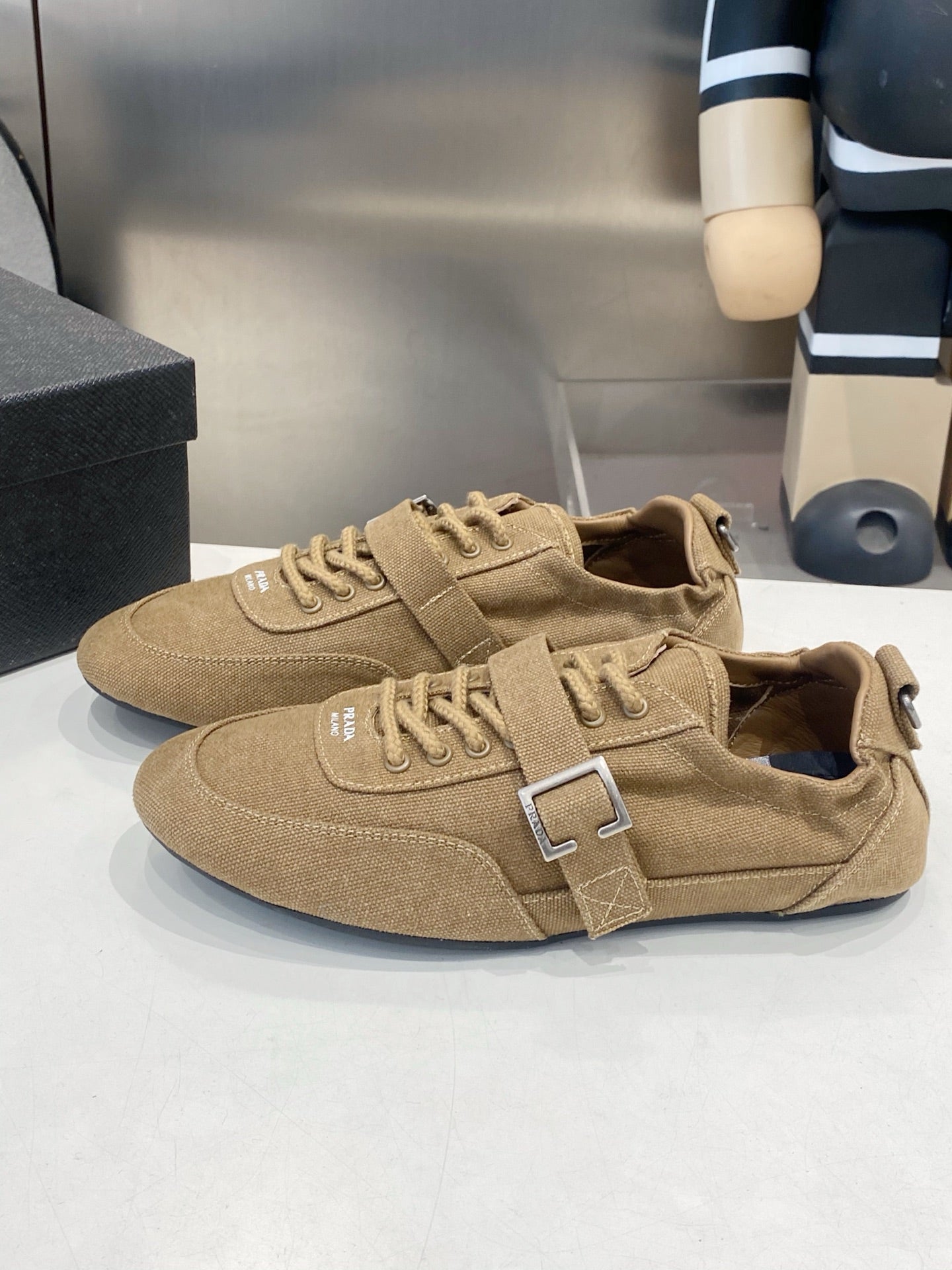 PRA 26S Casual Sneaker Dark Beige Canvas 628552