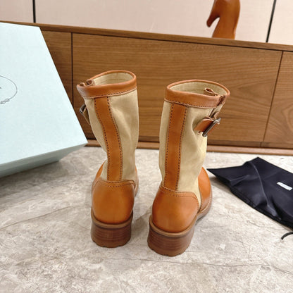 Prada 2026 Boot Canvas Leather 858061