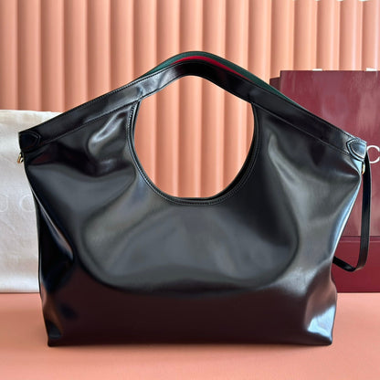 Gucci 2026 Giglio Large Tote Bag 60cm Black Leather 277087