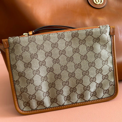 Gucci 2026 Giglio Large Tote Bag 60cm Brown Leather