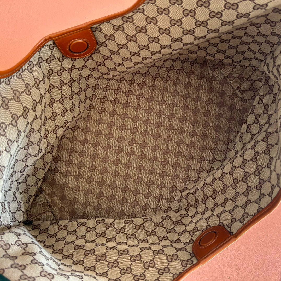 Gucci 2026 Giglio Large Tote Bag 60cm Brown Leather