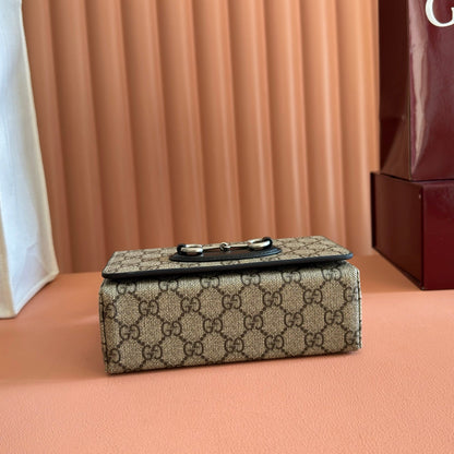 Gucci 2026 Horsebit 1955 Bag Black Ebony Canvas Leather 280964