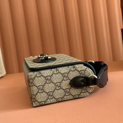 Gucci 2026 Horsebit 1955 Bag Black Ebony Canvas Leather 280964