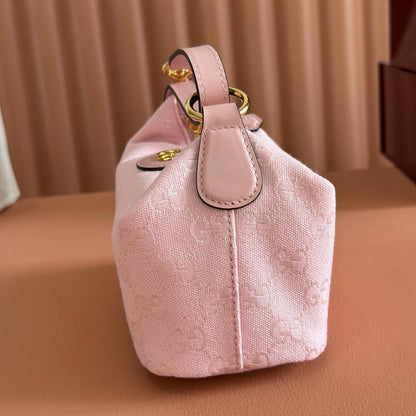 Gucci 2026 Vanity GG-Canvas Mini Top Handle Bag Pink Canvas Leather 280779