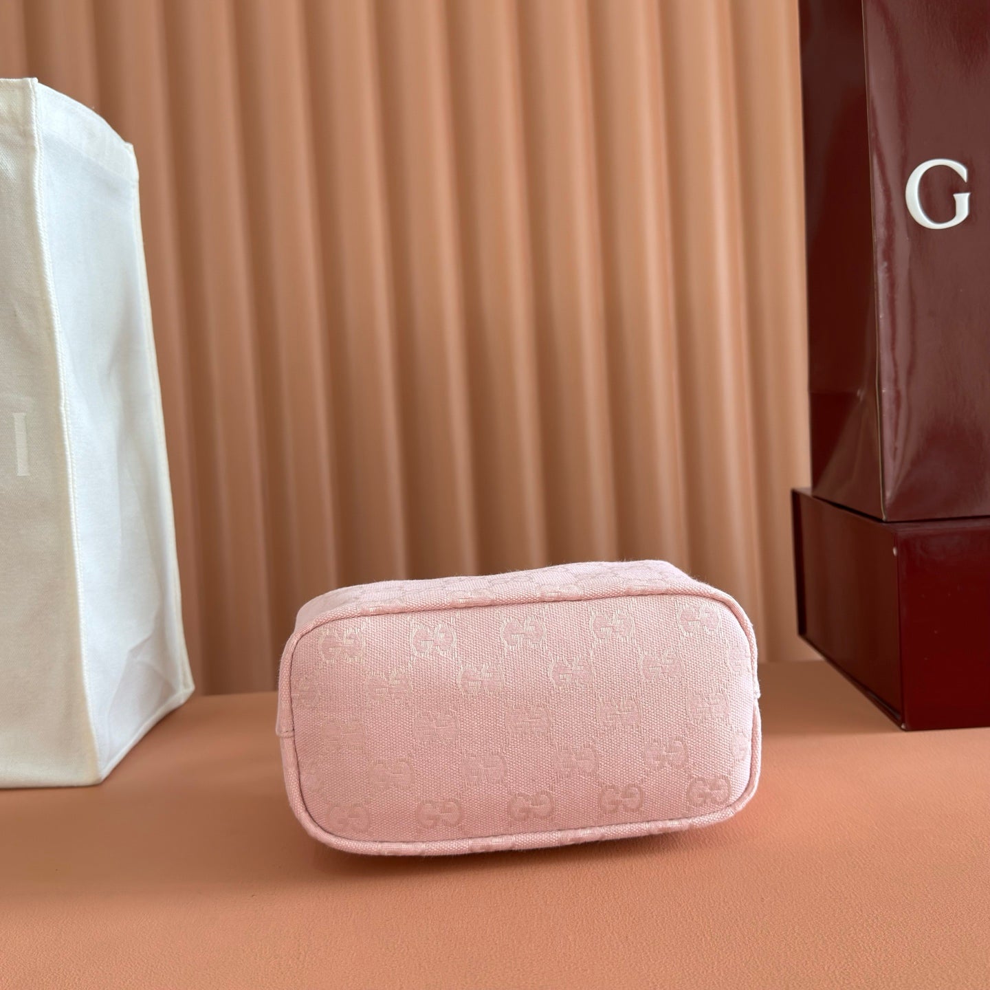 Gucci 2026 Vanity GG-Canvas Mini Top Handle Bag Pink Canvas Leather 280779