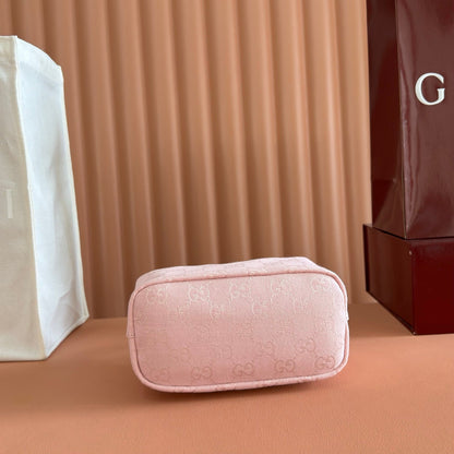 Gucci 2026 Vanity GG-Canvas Mini Top Handle Bag Pink Canvas Leather 280779