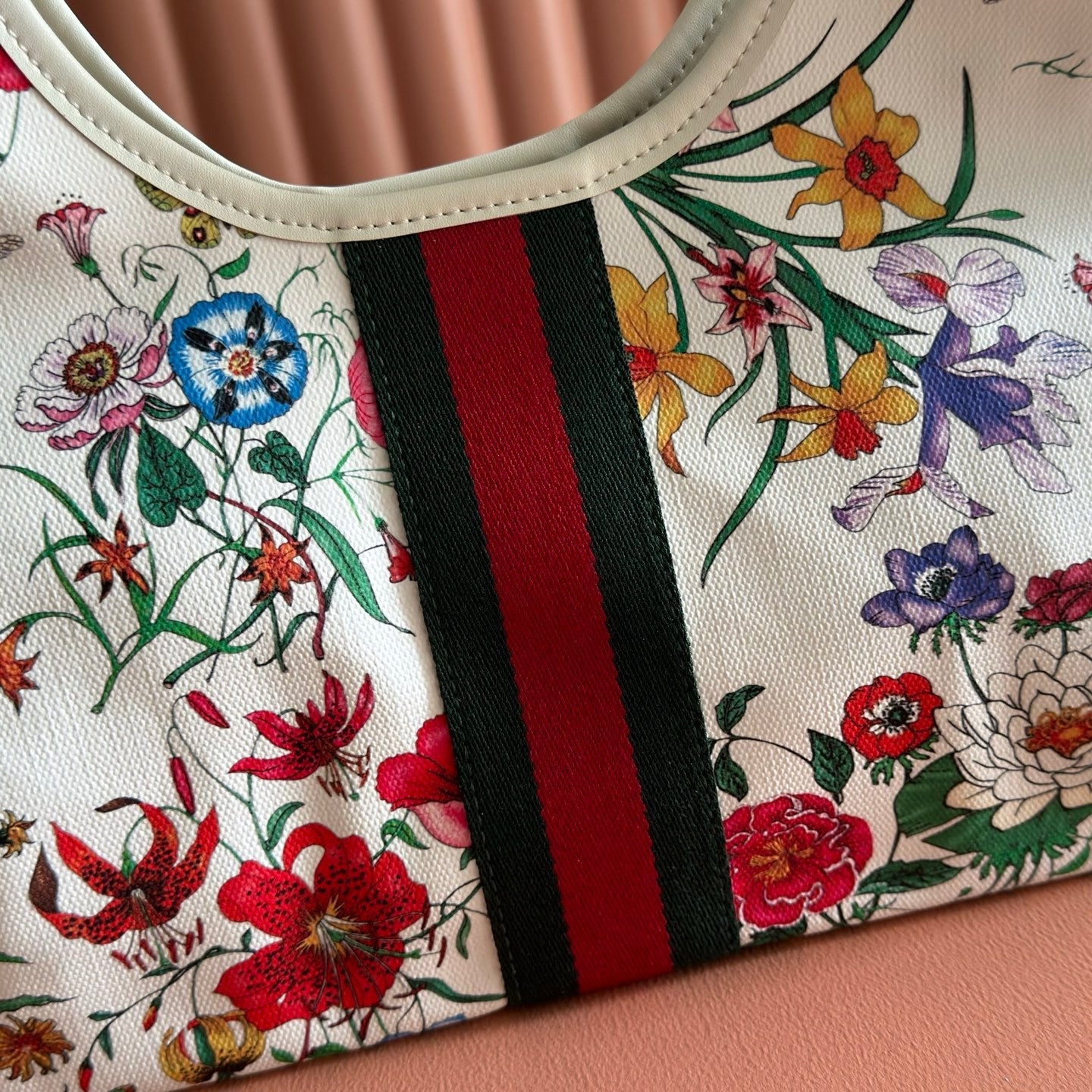 Gucci 2026 Giglio Flora Large Tote Bag Leather