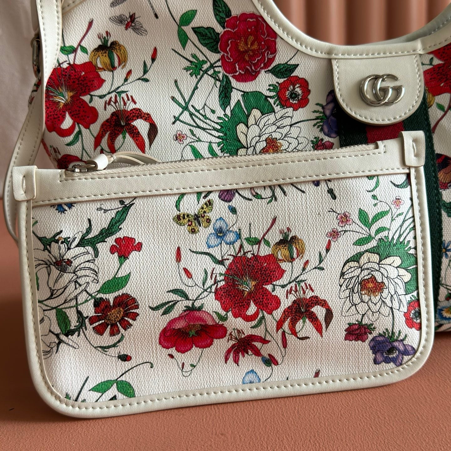 Gucci 2026 Giglio Flora Large Tote Bag Leather