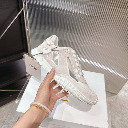 CD 26s Sneakers Beige White Suede Cowhide 683907