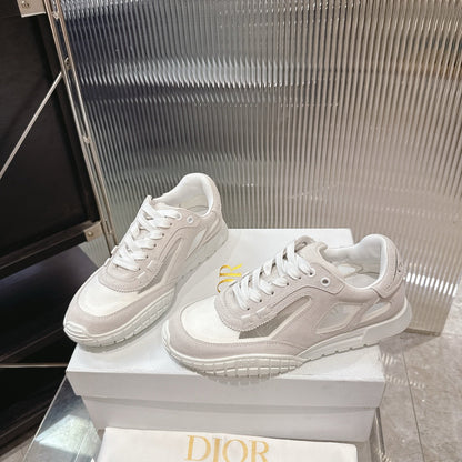 CD 26s Sneakers Beige White Suede Cowhide 683907
