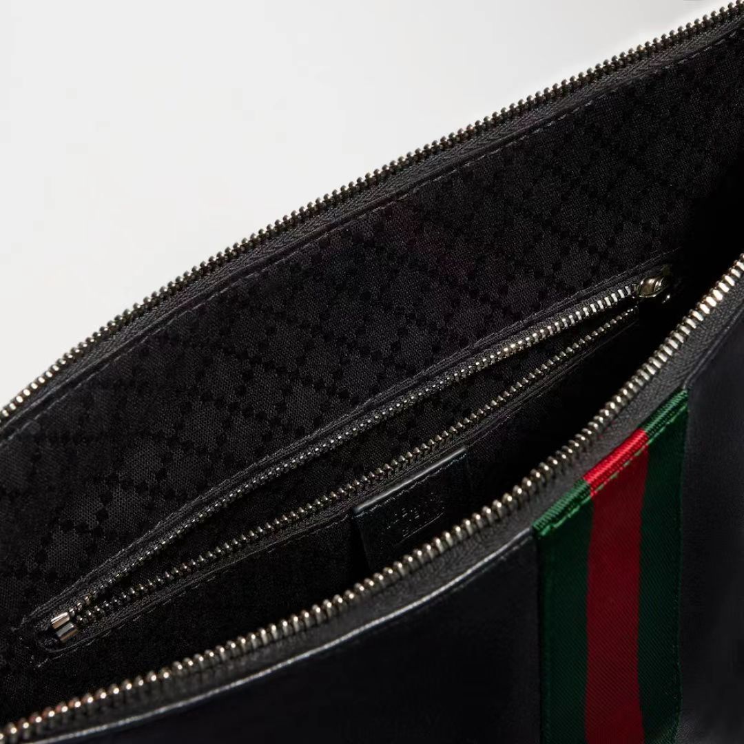 Gucci 2026 Lunetta Crossbody Bag 26cm Black Calfskin