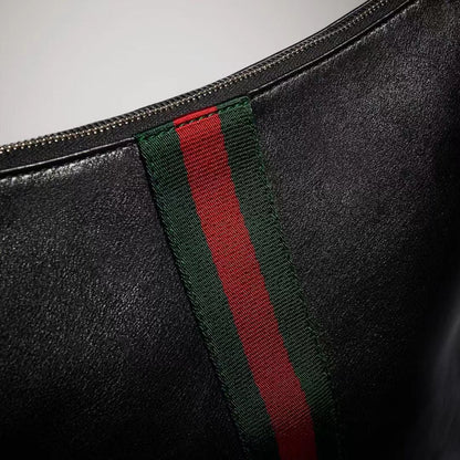Gucci 2026 Lunetta Crossbody Bag 26cm Black Calfskin