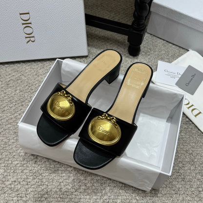 Dior 2026 Médaillon Buckle Sandal Lambskin