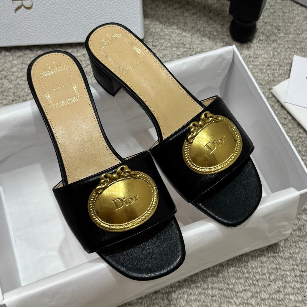 Dior 2026 Médaillon Buckle Sandal Lambskin