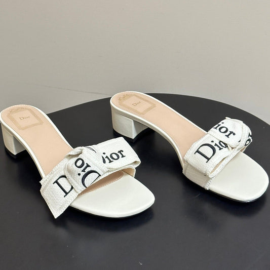 Dior 2026 J'Adior Classic Logo Webbing Bow Sandals 35mm Fabric Leather 846997