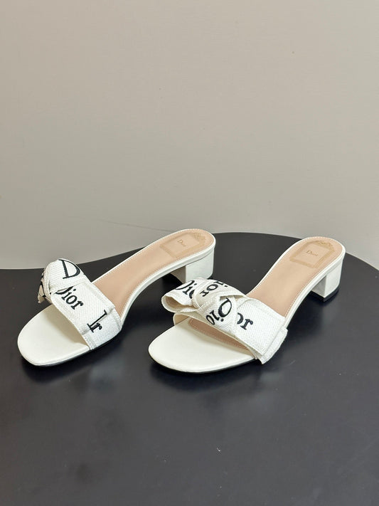 Dior 2026 J'Adior Classic Logo Webbing Bow Sandals 35mm Fabric Leather 846997