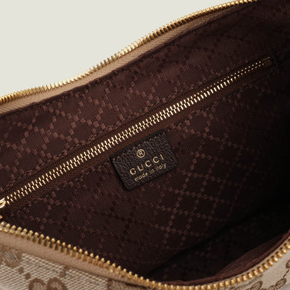 Gucci 2026 Lady Lunetta Chain Shoulder Bag Brown Canvas Leather