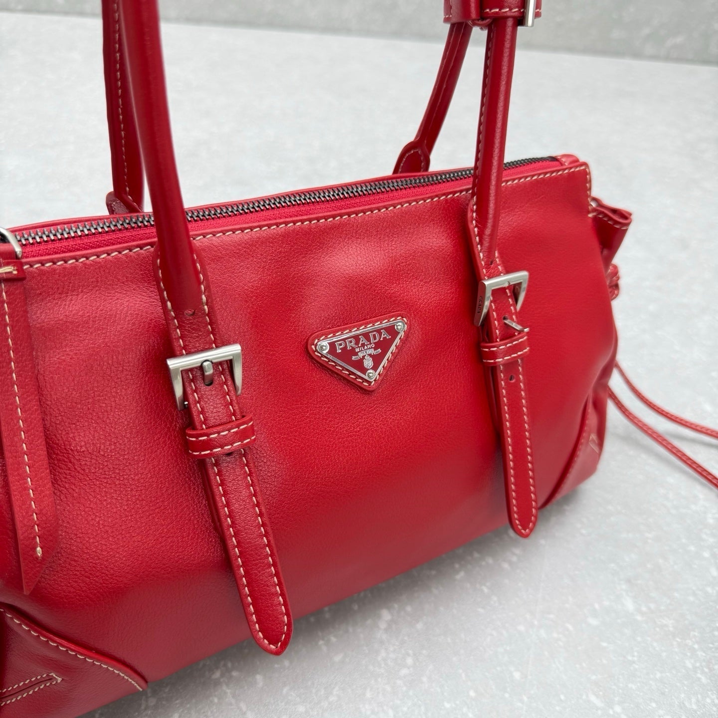 Prada 2026 Soft Medium Shoulder Bag 33cm Calfskin