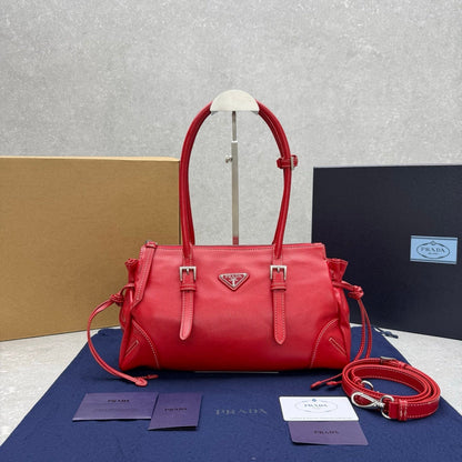 Prada 2026 Soft Medium Shoulder Bag 33cm Calfskin