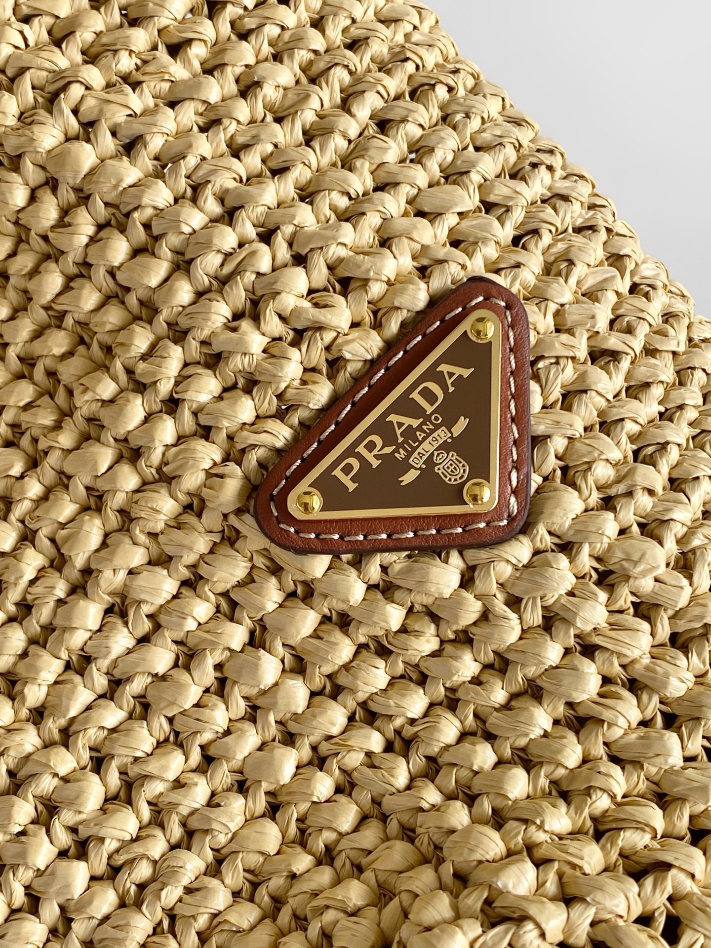 Prada 2026 Tote Bag 40cm Beige Woven