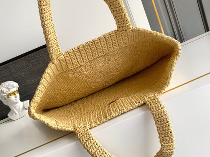 Prada 2026 Tote Bag 40cm Beige Woven