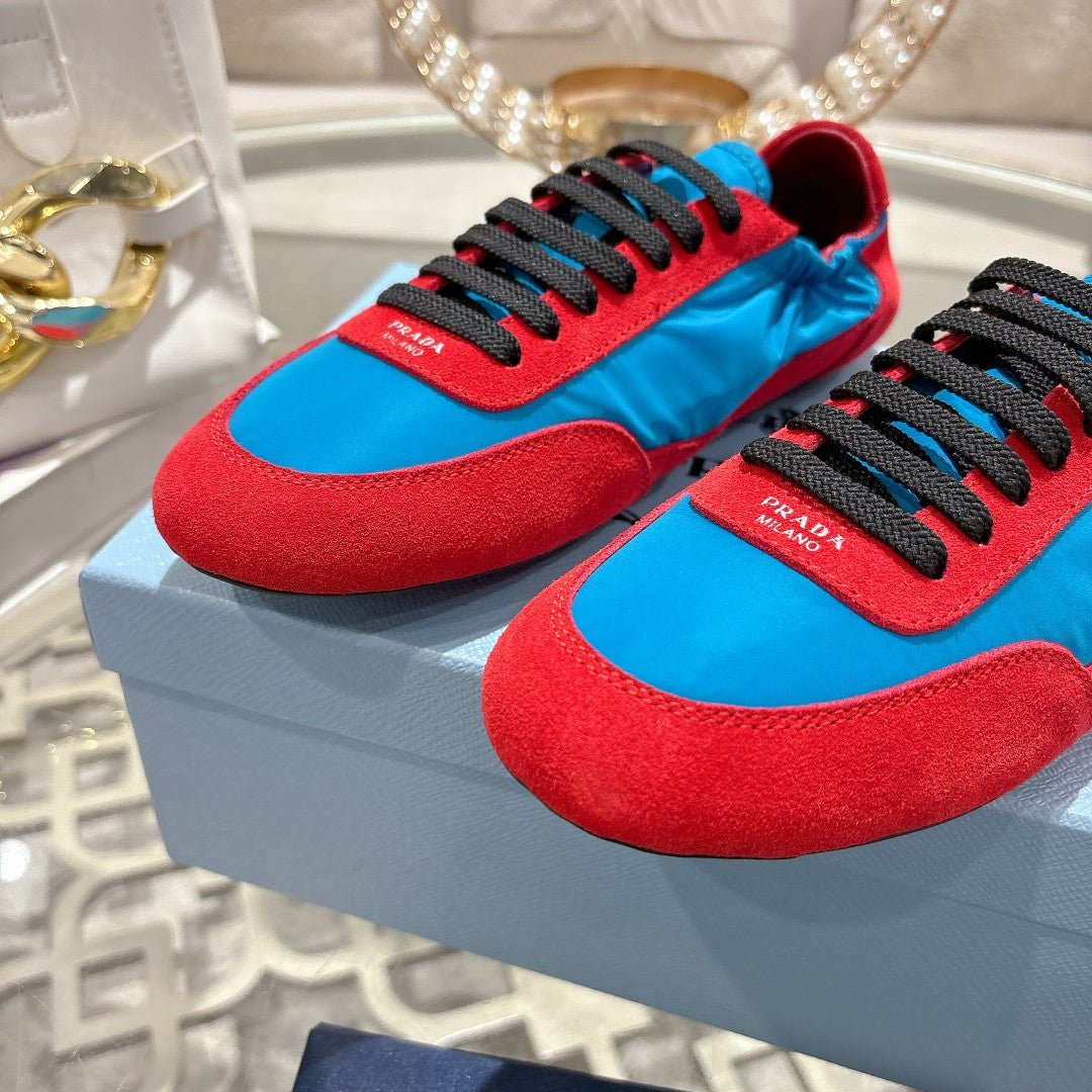PRA 26S Casual Sneaker Blue Red Canvas Suede 625954
