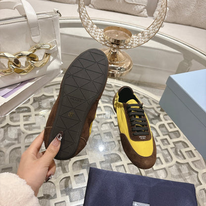 PRA 26S Casual Sneaker Brown Yellow Canvas Suede 625956