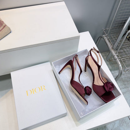 Dior 2026 Rose Sandal 95mm Satin Leather 843018