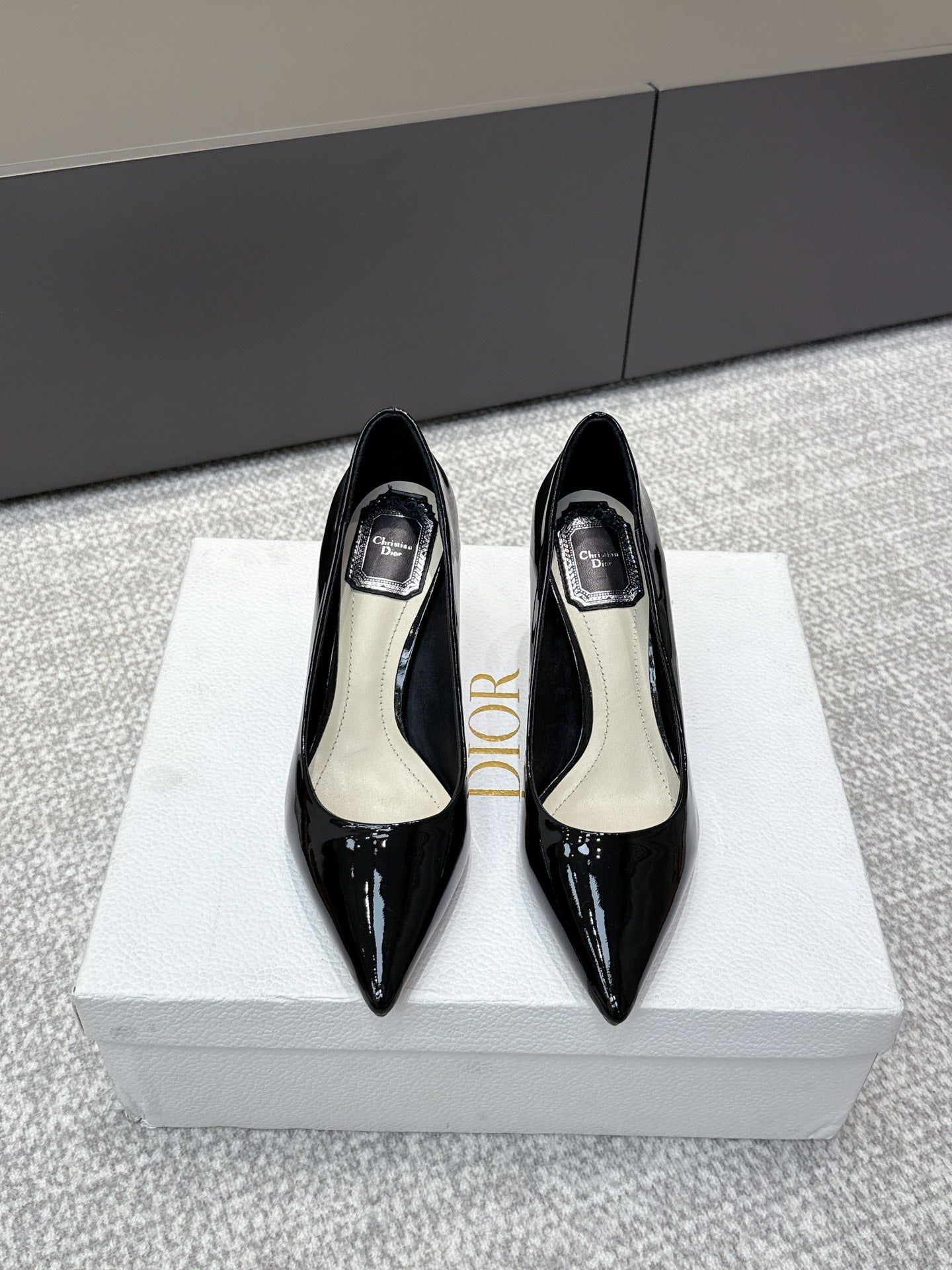 CD 26s High Heels Pump 85 Black Patent Leather 661472