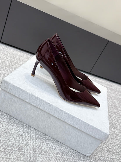 CD 26s High Heels Pump 85 Dark Burgundy Patent Leather 661473