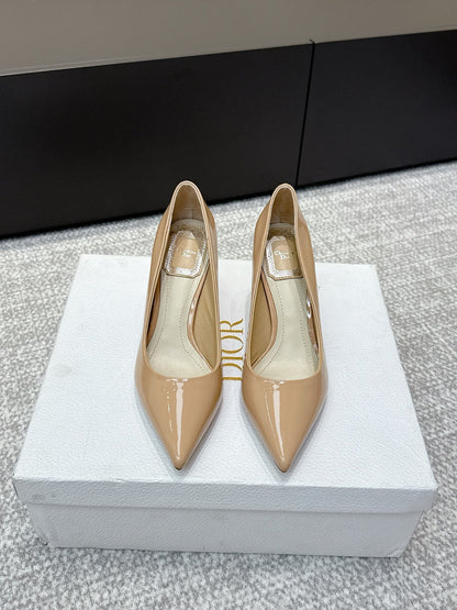 CD 26s High Heels Pump 85 Beige Patent Leather 661475