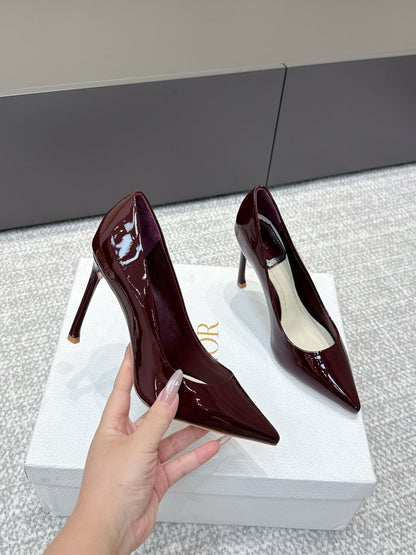 CD 26s High Heels Pump 105 Dark Burgundy Patent Leather 661477