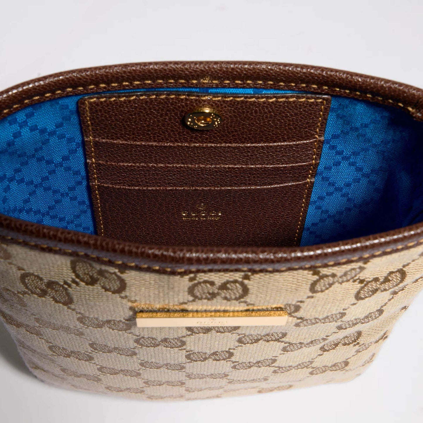 Gucci 2026 Phone Pouch with Strap 20cm Sand mix Brown Canvas Leather