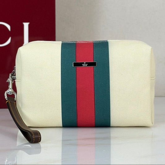Gucci 2026 Positano Bag 23cm Cream Red Green Canvas