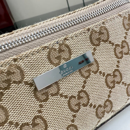 Gucci 2026 Flatpack Belt Bag 20cm Sand mix Brown Canvas Leather