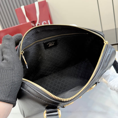 Gucci 2026 Borsetto Boston Bag Black Leather