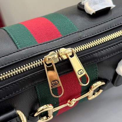 Gucci 2026 Borsetto Boston Bag Black Leather