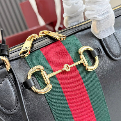 Gucci 2026 Borsetto Boston Bag Black Leather