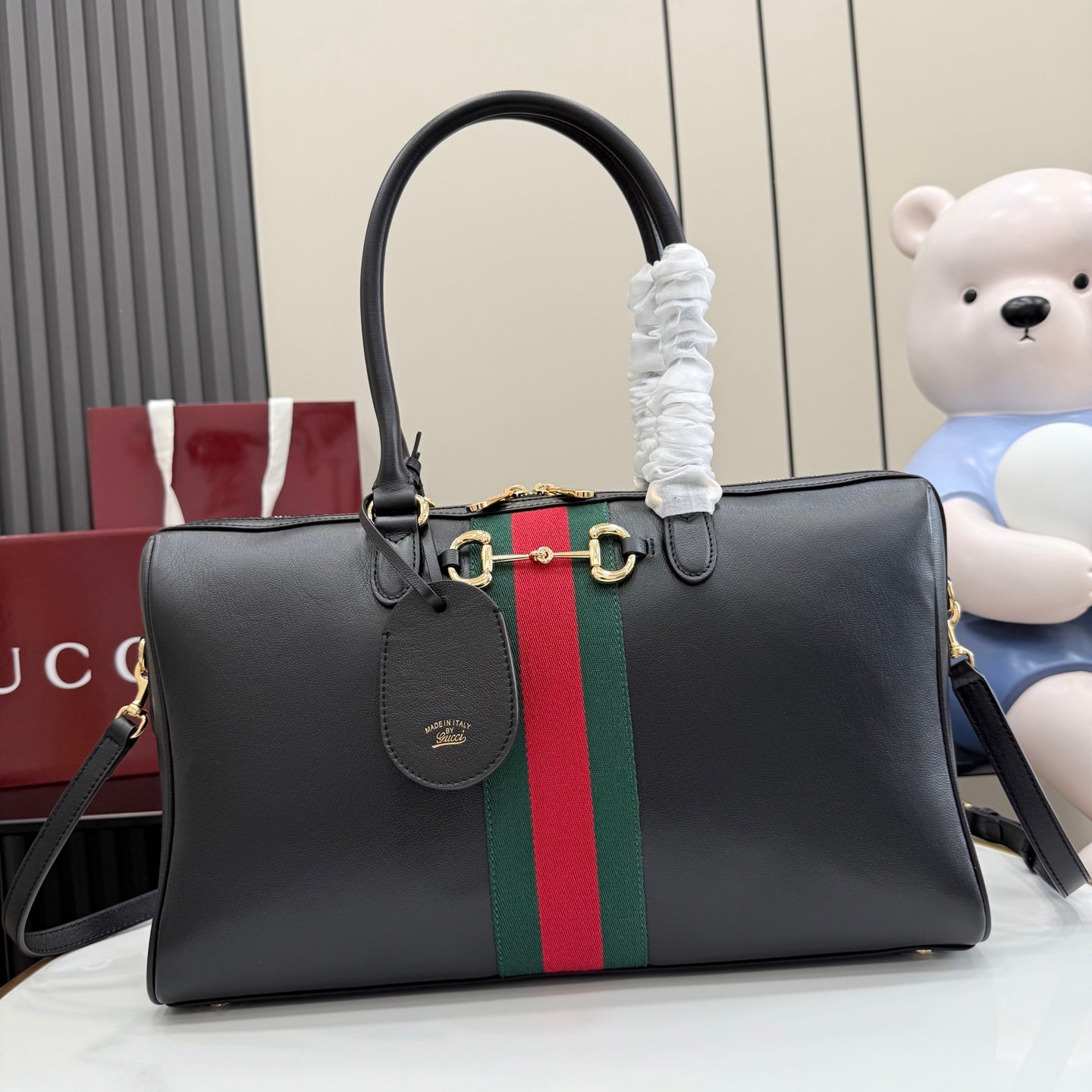 Gucci 2026 Borsetto Boston Bag Black Leather